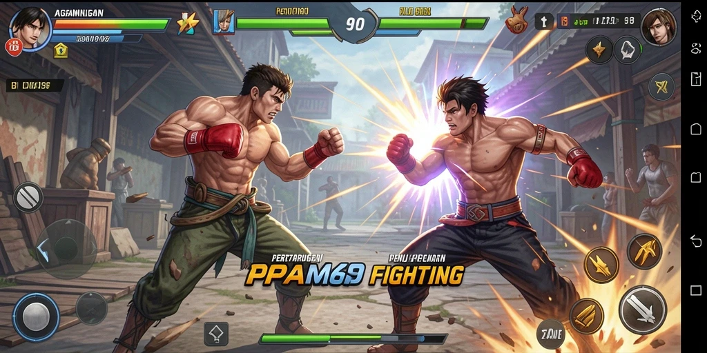 Screenshot gameplay AGAM69 menampilkan pertarungan yang seru dan dinamis.