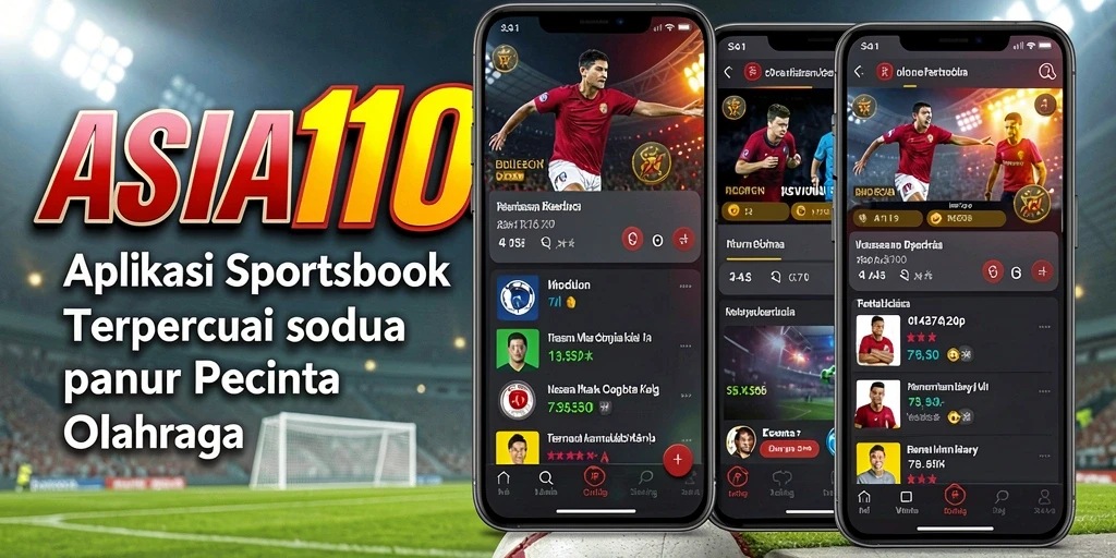 Tampilan menarik dari interface ASIA100 saat melakukan taruhan olahraga.