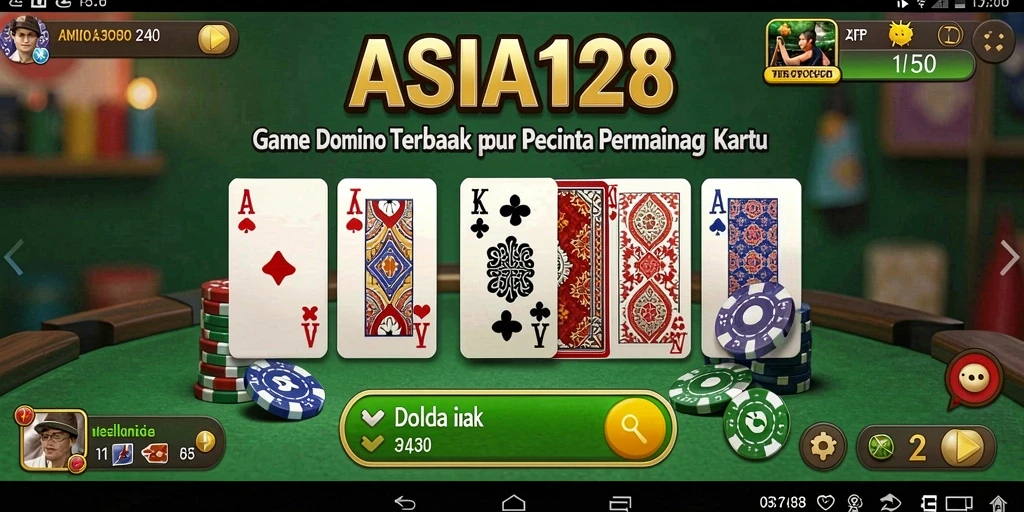 Screenshot gameplay ASIA128 yang menunjukkan keseruan bermain Domino.
