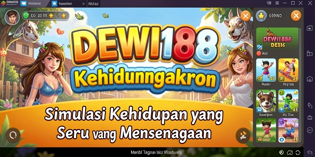 Menampilkan karakter dan aktivitas seru dalam DEWI188.