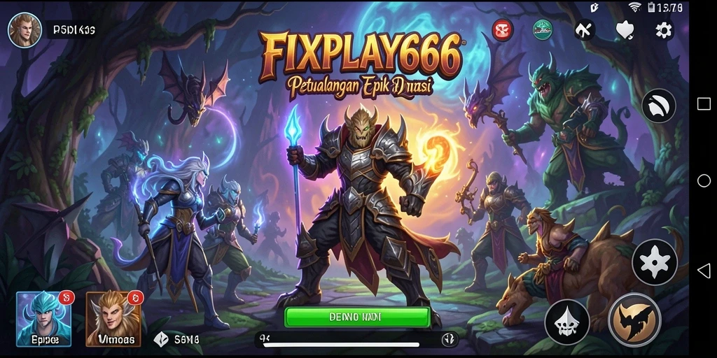 Tampilan gameplay FIXPLAY666 yang menakjubkan penuh aksi RPG.