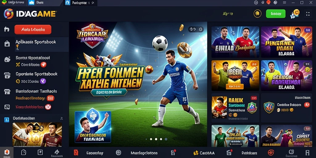 Tampilan menarik dari aplikasi IDAGAME saat melakukan taruhan olahraga.