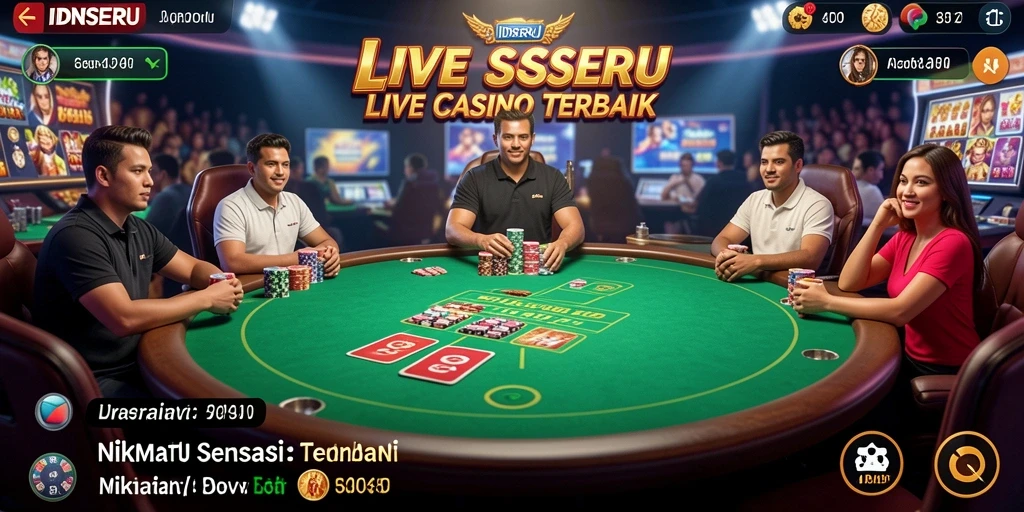 Tampilan permainan Live Casino yang mendebarkan dan interaktif.