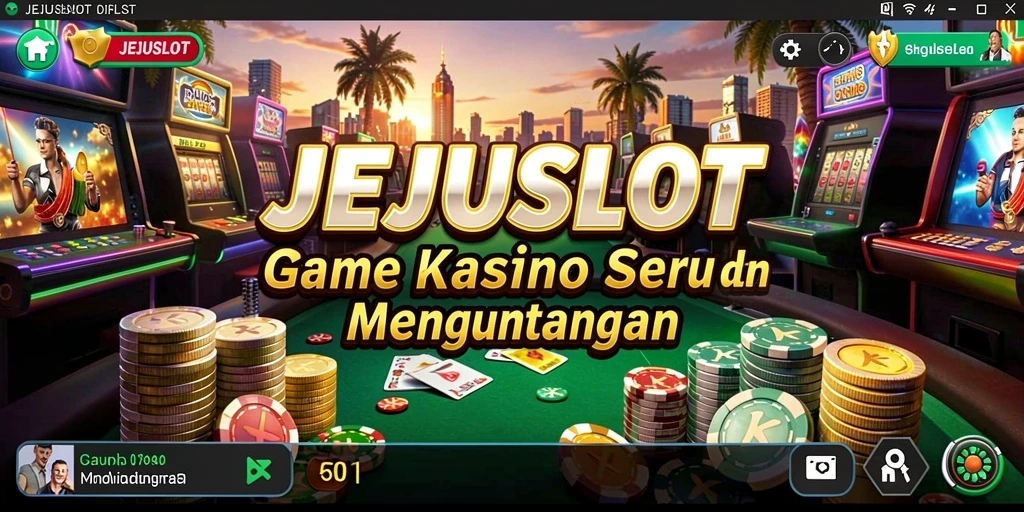 Screenshot gameplay JEJUSLOT dengan berbagai pilihan permainan Kasino.