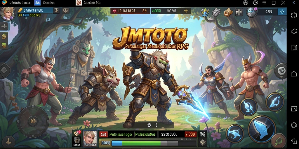 Tampilan gameplay JMTOTO yang menampilkan aksi RPG menarik.
