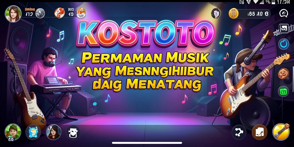 Tampilan gameplay KOSTOTO yang menarik dan penuh warna.