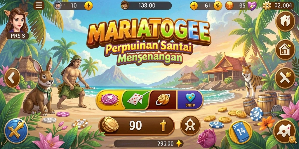 Tampilan gameplay MARIATOGEL yang seru dan mengasyikkan.