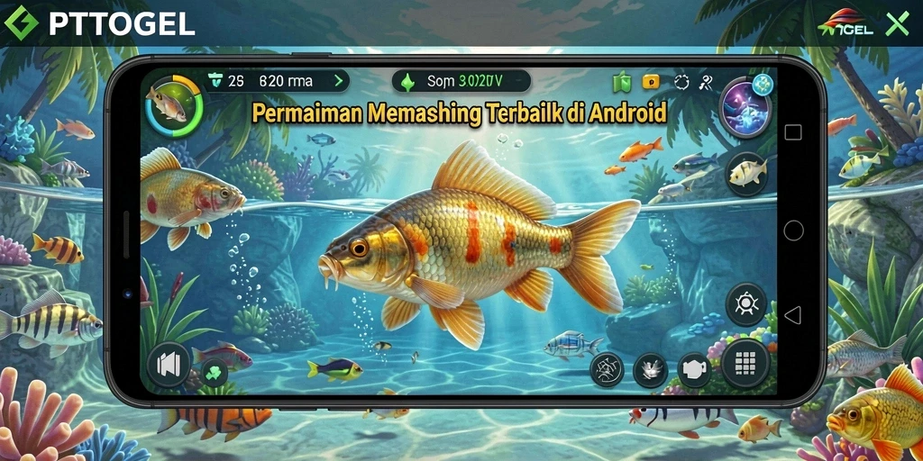 Screenshot gameplay PTTOGEL menampilkan pengalaman memancing yang seru dan menarik.