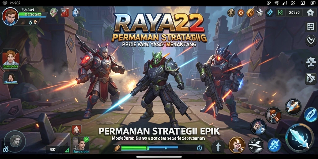 Screenshot RAYA22 menampilkan aksi strategi yang menarik dan intens.