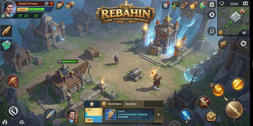 Tampilan menakjubkan dari gameplay REBAHIN di dunia SLG.