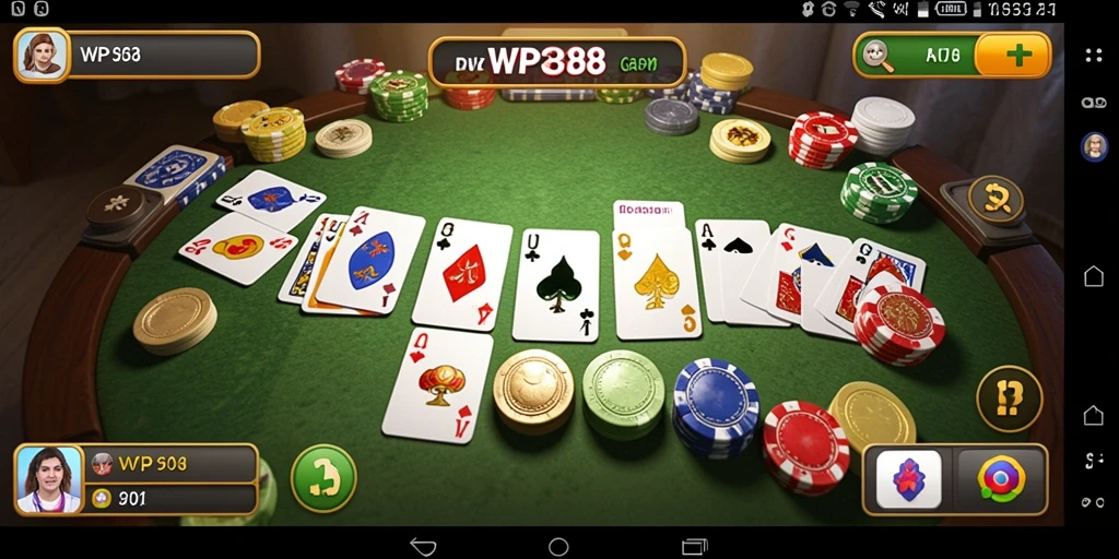 Screenshot gameplay WP888 menampilkan momen seru saat bermain Gaple.